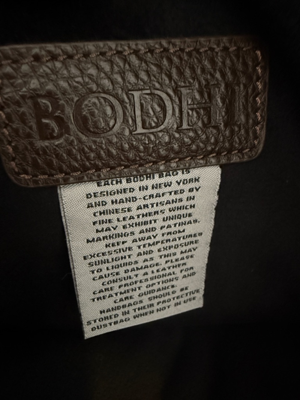 Bodhi brown pebbled leather laptop bag - Picture 4 of 4